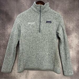 Patagonia Better Sweater Womens Medium Gray 1/4‎ Zip Pullover Fleece.